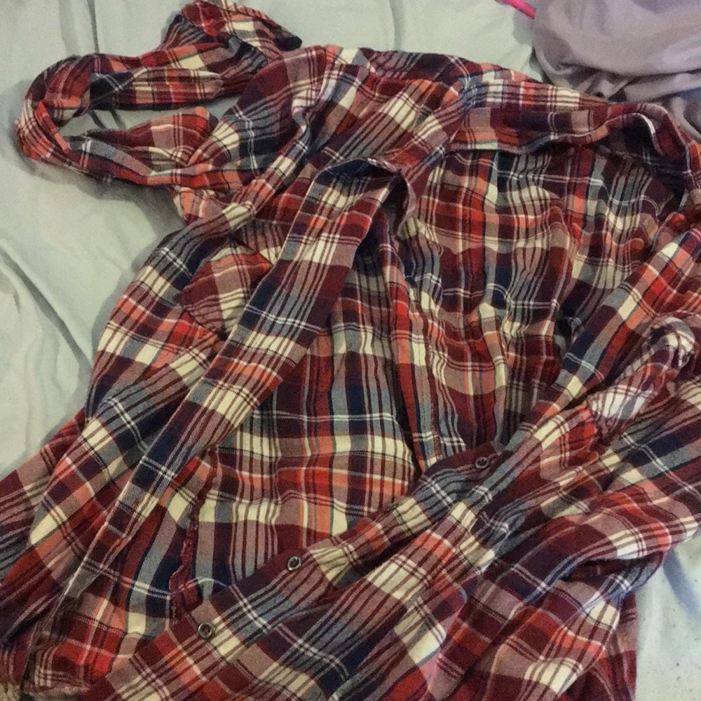 Red, white, and blue flannel